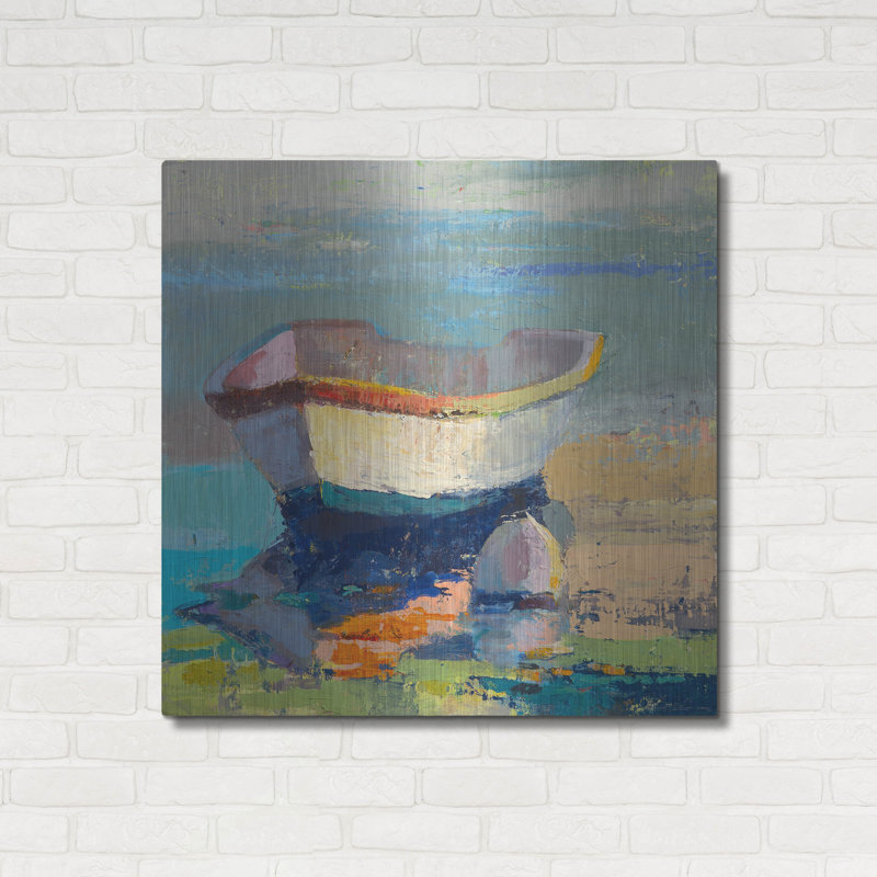 " Bottle Green Boat " by Beth Forst, 36" H x 36" W