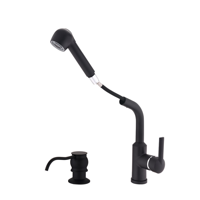 BATHLET Pull Down Kitchen Faucet with Soap Dispenser