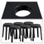 Tabourets d'appoint en plastique légers et empilables Nathalye, 6 pièces / ensemble, pour une utilisation intérieure / extérieure-1690343651