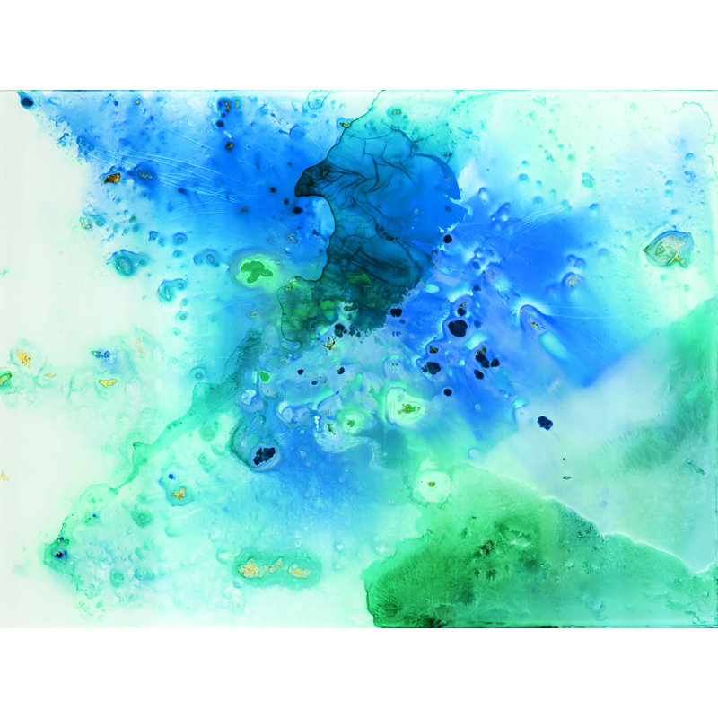 Verre - peinture sur toile tendue, H 12 po x l 16 po