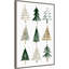 «Evergreen Trees I» par Isabelle Z - cadre flottant, impression sur toile