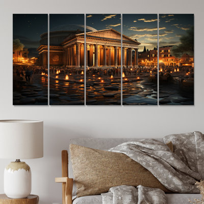 " Italy Pantheon Rome " 5 - Pieces