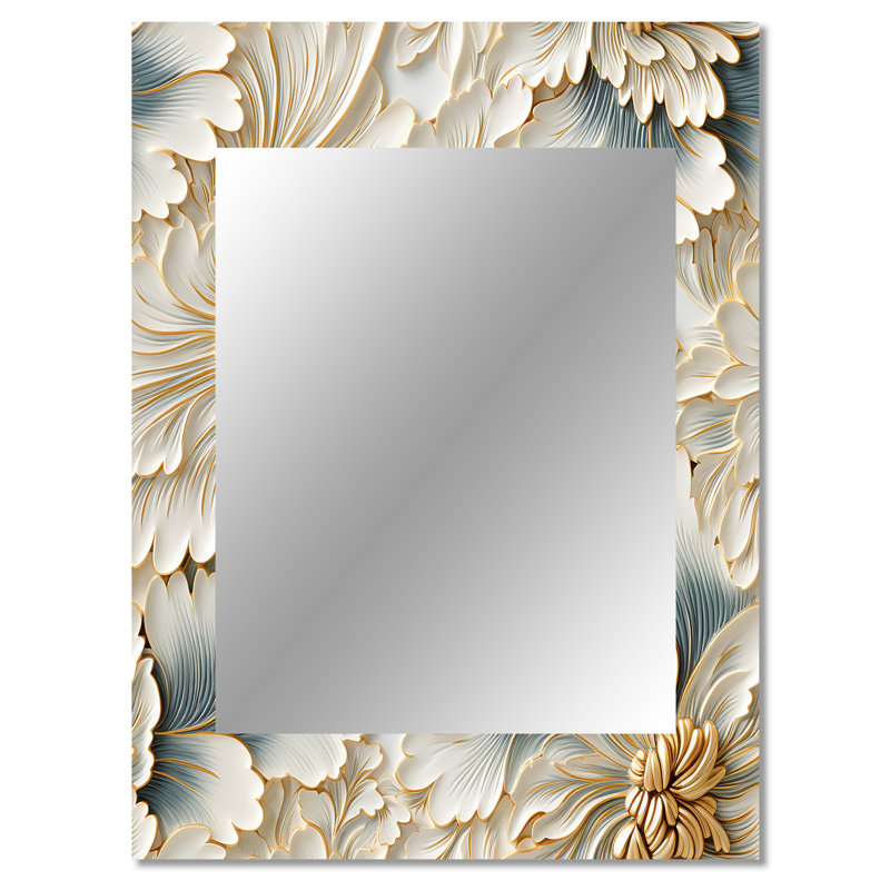Zabir Beige Frosty Drift Experience - miroir décoratif en marbre, miroir mural moderne, impression d'art en métal