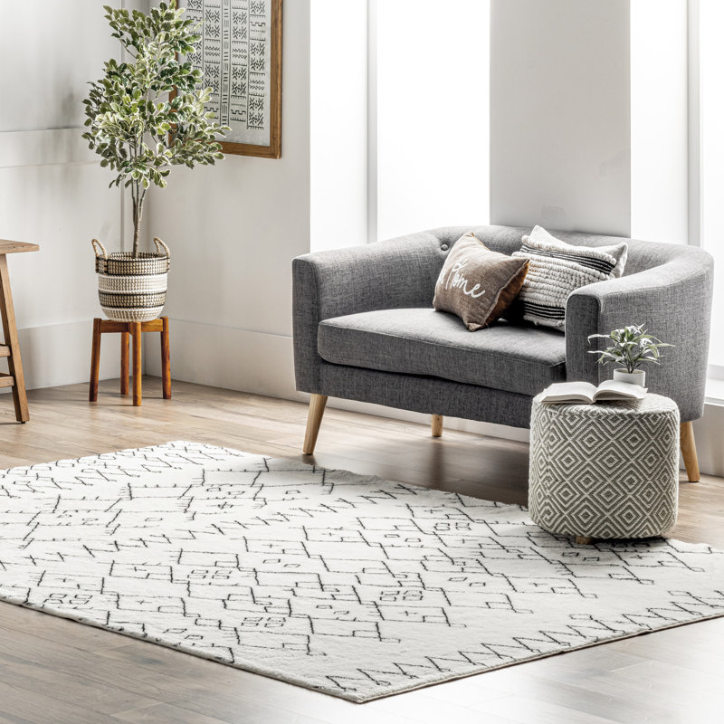 Tapis marocain à poils longs lavable à la machine Bev SuperiorWash, Rectangle 6 pi x 9 pi
