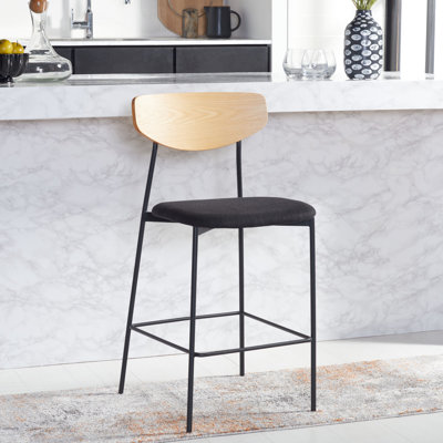 Ryker Upholstered Counter Stool with Metal Frame