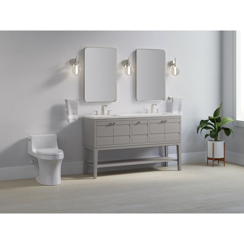 Helst 60-In Bathroom Vanity Set, Mohair Grey