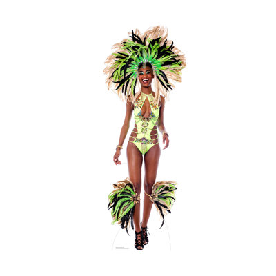 Mardi Gras Brazilian Babe Cardboard Standup
