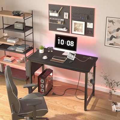 39 Inch Computer Desk With Power Outlet