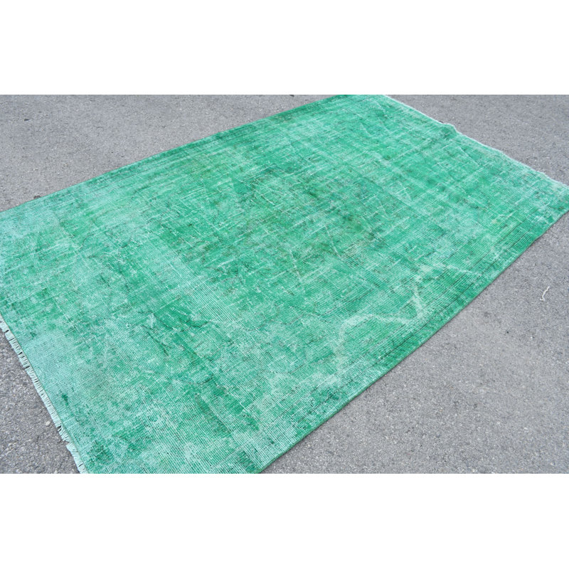 Tapis turc rétro fait à la main idéal pour les décors bohémiens et les espaces verts
