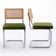 Crumley 18.8" H Upholstered Side Chair with Cane Rattan Back and Steel Frame