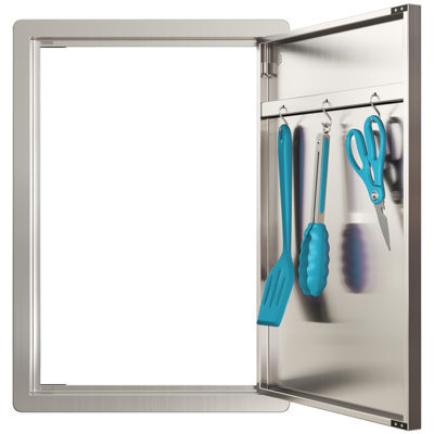 Sersper Outdoor Kitchen 304 Stainless Steel Single Drop-in Access Door with Venting Holes