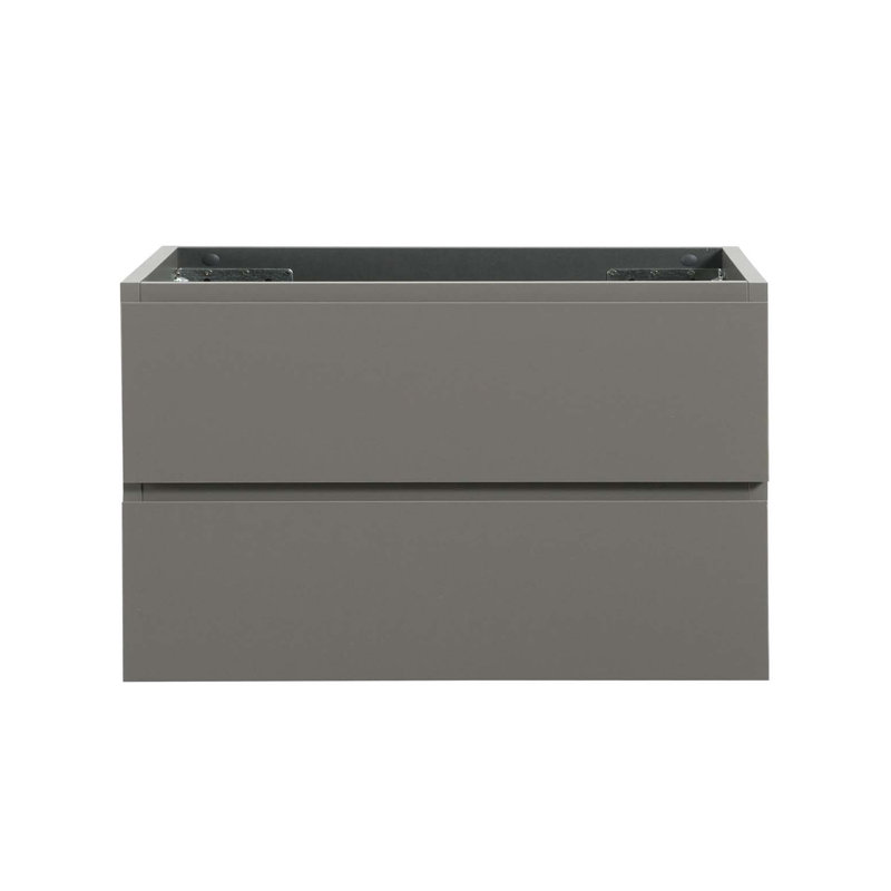 Armoire murale sans lavabo, avec deux tiroirs, pré-assemblée, Gris
