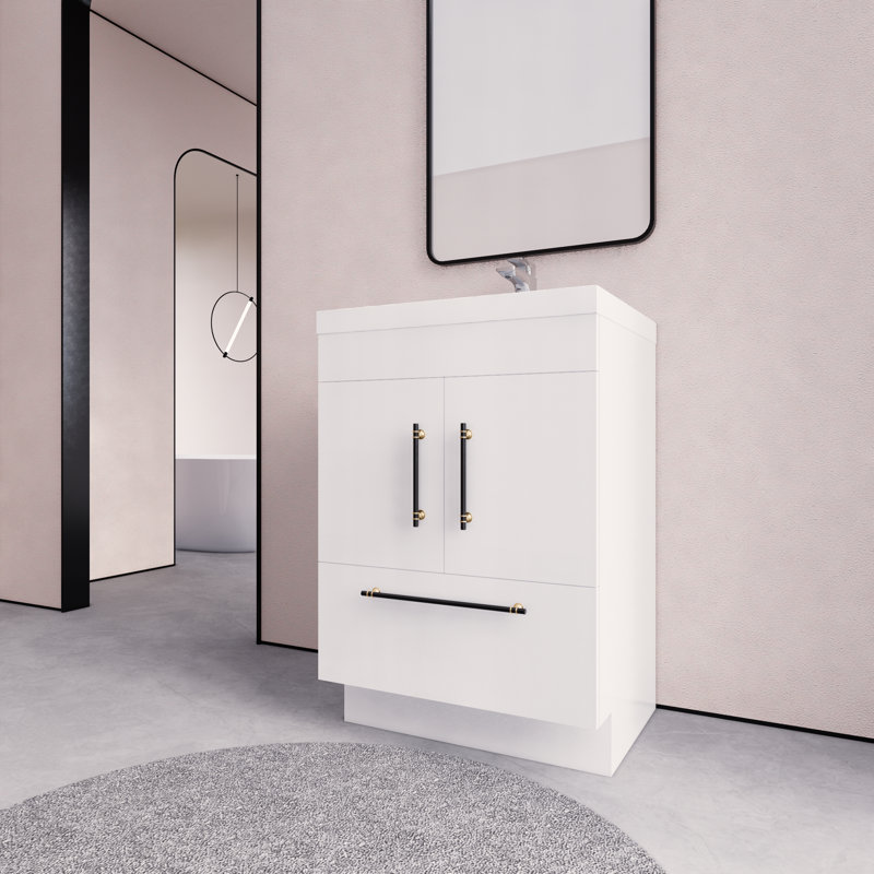 Meuble-lavabo simple Spring, Blanc