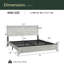 Cadre de lit avec lumières DEL et base de lit plateforme avec coussin de charge, grand lit, avec tête de lit et espace de rangement caché-1671095213