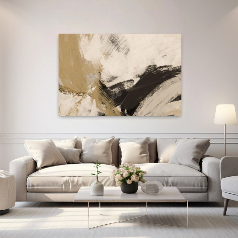 Art contemporain contemporain abstrait, H 40 po x l 60 po