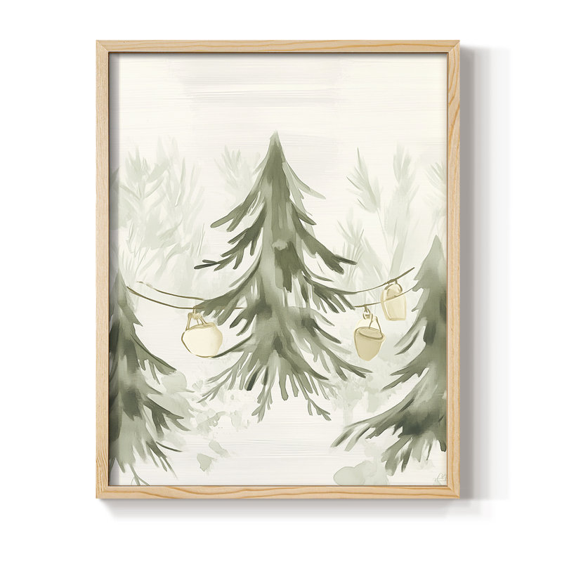 «Christmas Holiday Art CDXVI», reproduction encadrée - bois massif, Naturel, H 11 po x l 9 po