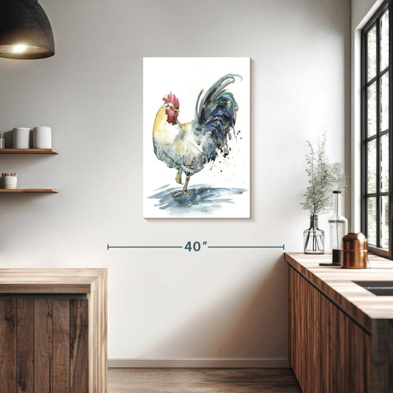 Brampt Rooster Splash I, 36" H x 24" W