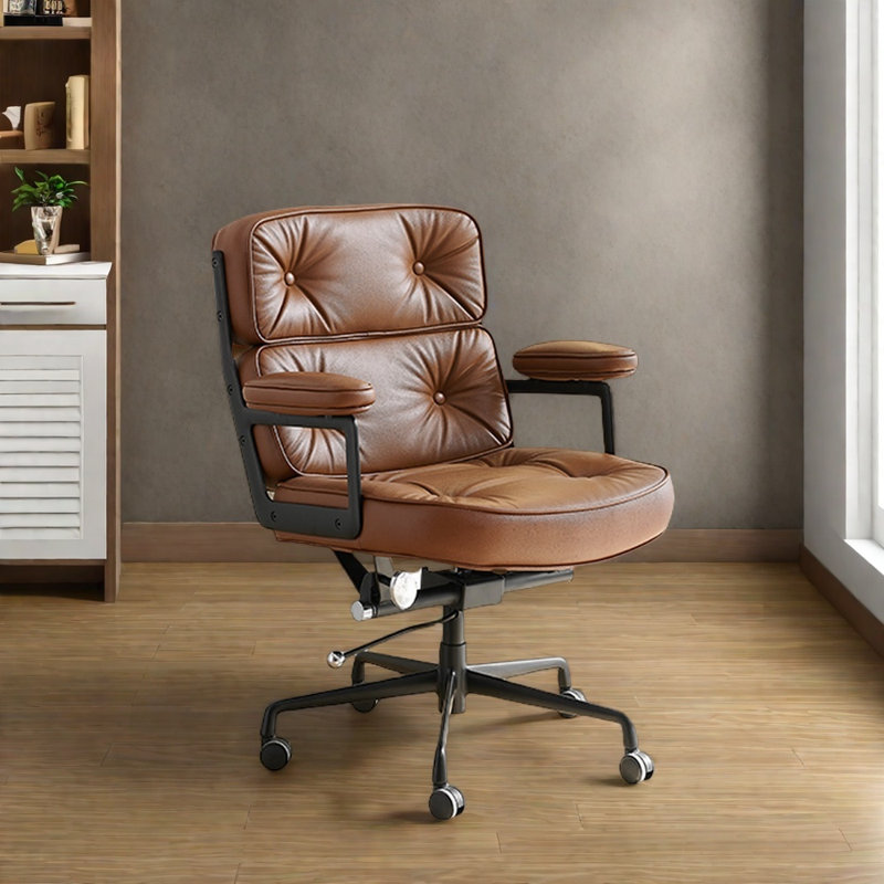Silent and soothing office chair, Brown, Black