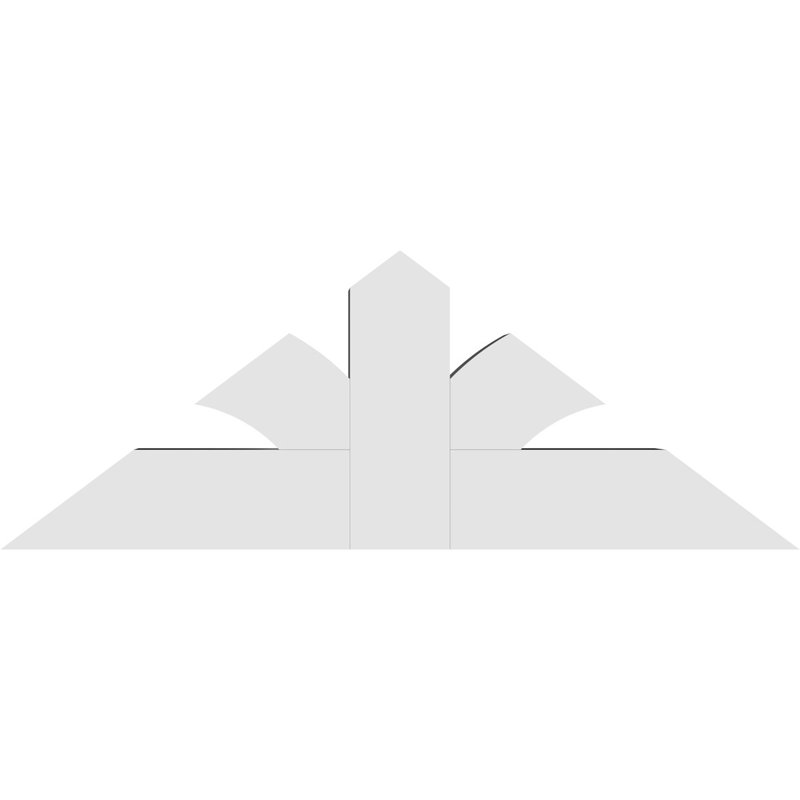 Support pour pignon en PVC de qualité architecturale Richland, H 18 po x l 48 po (pas: 9/12), P 6 po x F 6 po