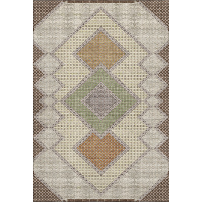 Premium Machine Washable Mayfield AMF2111 Geometric Rug