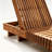 Outdoor Chaise Lounge Chair With 6-Position Adjustable Backrest,Acacia Solid Wood,TEAK COLOR (Only LOUGNE FRAME, Not Include Cushion)
