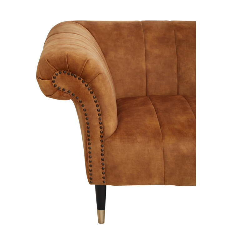 3 Seater Leather Sofa, Black