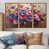 Toile avec cadre flottant brun