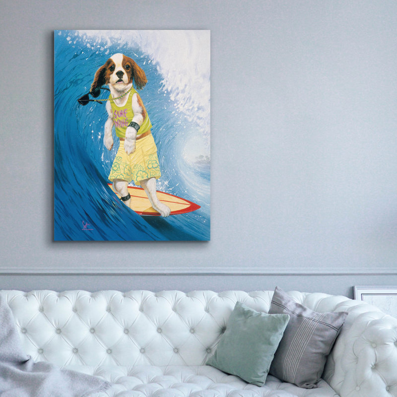 «Surf Dawg» par Scott Westmoreland, H 54 po x l 40 po x P 1,5 po