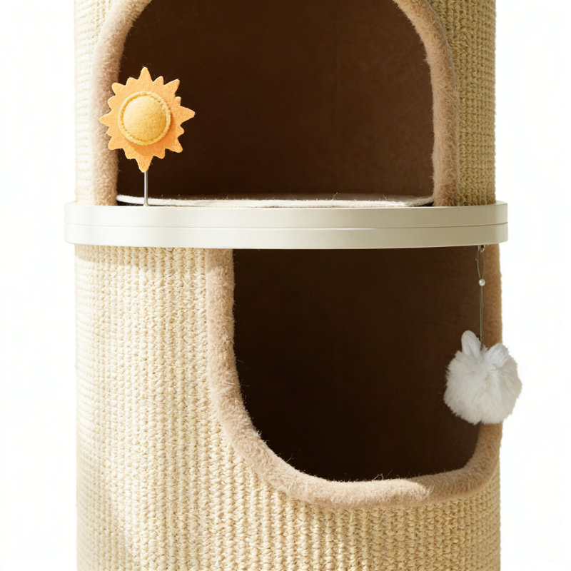 Minimalist Design Khaki Cat Climbing Frame
