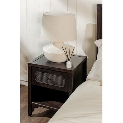 Lurian - 1-drawer Rattan Nightstand
