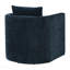 Fauteuil d'appoint pivotant en tonneau bleu marine-130132368