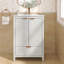 Meuble-lavabo avec lavabo, 2 portes texturées et un tiroir-767627569