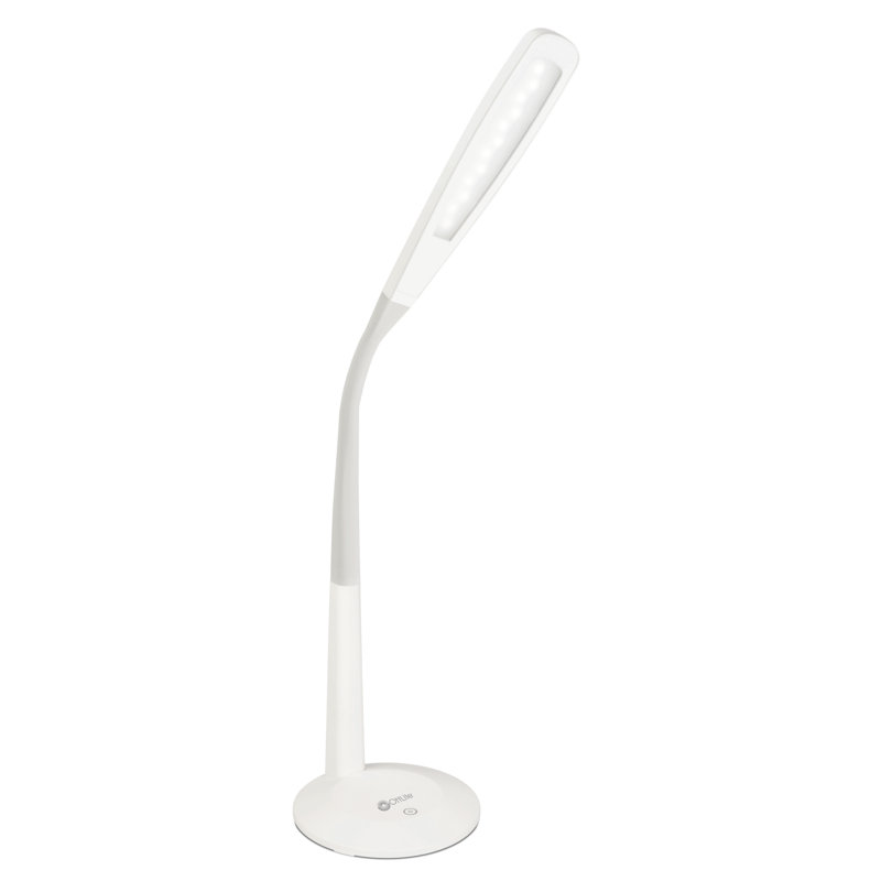 White Adjustable Plastic LED Gooseneck Desk Lamp