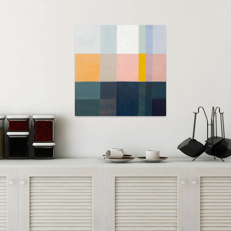 Reflets, art contemporain abstrait, H 18 po x l 18 po
