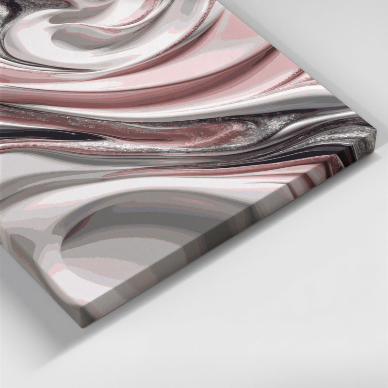 Abstrait art fluide sur toile grise 68, H 20 po x l 16 po