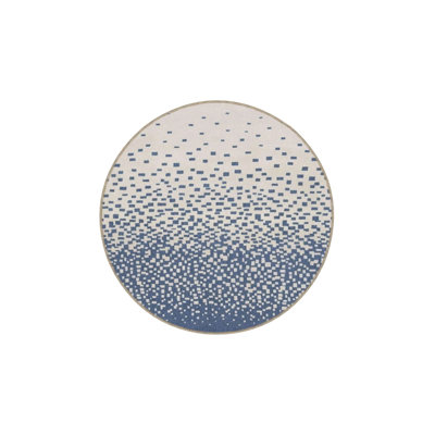 Blue Flowing Pixel Patterned Woven Base Carpet