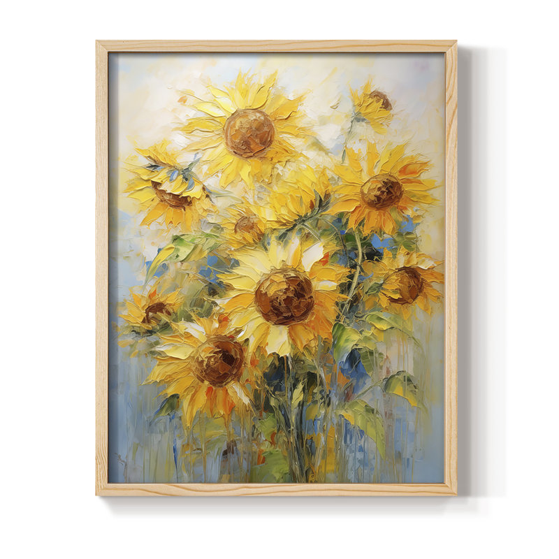 Reproduction encadrée FLORAL Series CDXLVII - bois massif, H 21 po x l 17 po