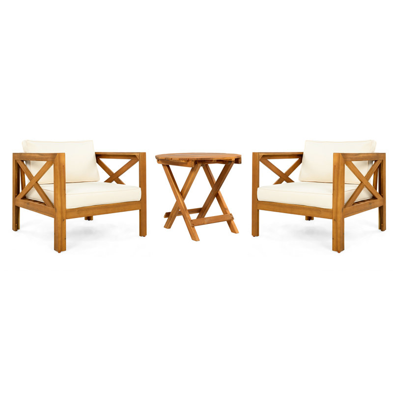 Patio Conversation Set, Beige 
