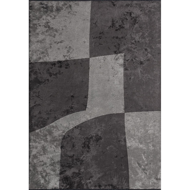 Tapis moderne et abstrait, Rectangle 7 pi 10 po x 11 pi 2 po