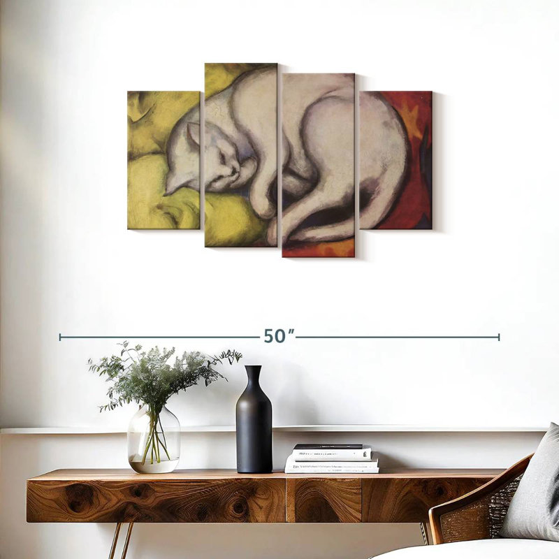 Brampt The White Cat, 22" H x 36" W