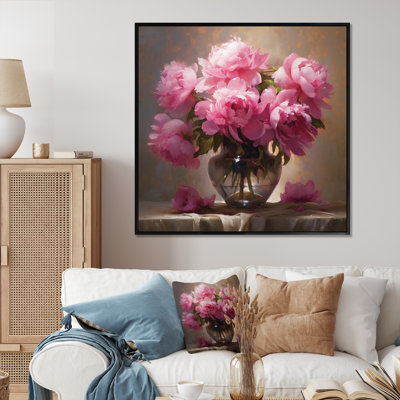 " Pink Green Peony Captivating I "