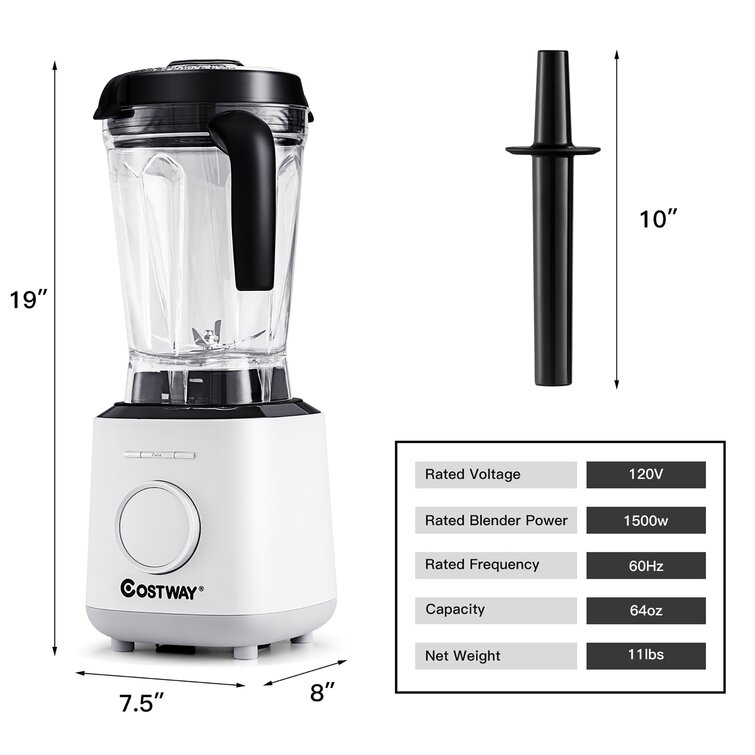 Professional Blender for Kitchen, 1800W Blender with Timer Stainless Steel  Blades, 68oz High Speed Blenders Powerful Countertop Blender for Shakes and