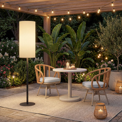 Lampe sur pied solaire Lumaris noir