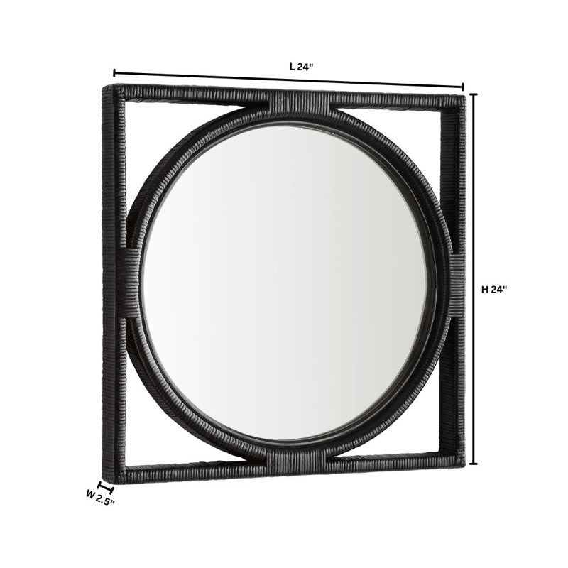 Pemba Square Mirror, 24" x 24"