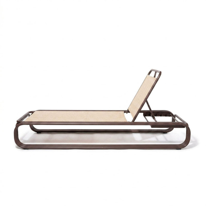 Contini Outdoor Chaise Lounge, Merlot