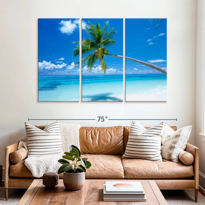 Gillard Beach Palm Shadow, H 42 po x l 65 po