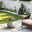 Grande jardinière / pot rond en béton 14,5 po avec trous de drainage pour l'intérieur et l'extérieur-808515944-808515941