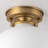 1-light Oval Glass Semi Flush Mount