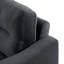 Canapé modulaire en velours noir 1 + 2 + 3 pour le salon avec coussins moelleux et accoudoirs carrés avec dossier moderne et épais-1818734165