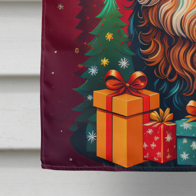 Drapeau de maison de Noël en polyester double face H 40 po x l 28 po